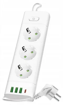 Produktbild von Kobi LINEA PRO XC Verlängerungskabel mit Schalter und USB 1.5m