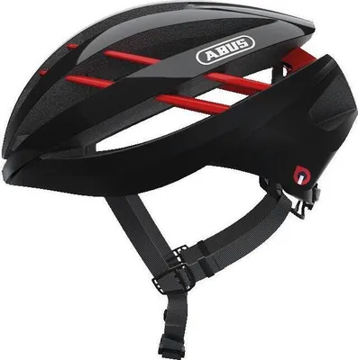 Immagine prodotto di Casco da ciclismo su strada ABUS Aventor Quin - Casco da bicicletta intelligente con rilevamento degli urti e sistema di allarme SOS - per uomo e donna - Nero opaco, taglia M (54-58 cm)