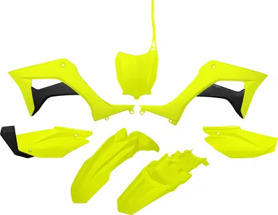 Produktbild von Ufo Honda Crf 110f 2019-2024 Hokit124-dflu Fork Protectors & Plastikbausatz Gelb  Gelb One Size
