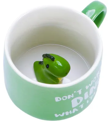3D-Dinosaurier-Tasse, Keramik, 350 ml, lustiges Geschenk
