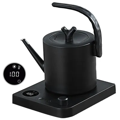 Image de Bouilloire Zwanenhals, 1,0 L, 1000W, en acier inoxydable, noire