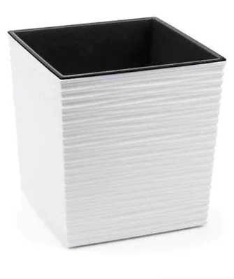 Produktbild von Omgoods - Weißer Kunststoff-Pflanztopf, 40 cm