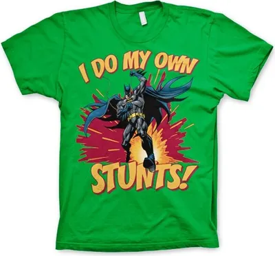 Immagine prodotto di Batman - Maglietta I Do My Own Stunts - X-Large - Verde