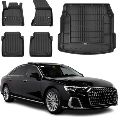 Produktbild von OMAC Fußmatten & Kofferraumwanne Set für Audi A8 D4 2009-2018 Gummi Schwarz 5x