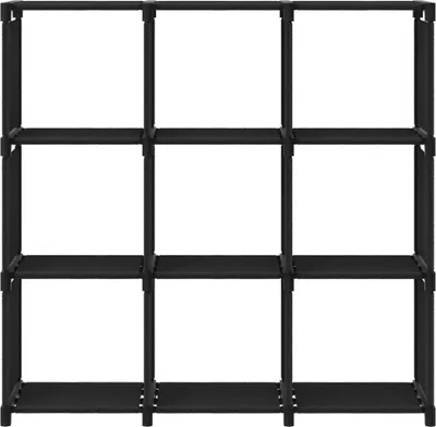 Produktbild von vidaXL Würfelregal mit 9 Fächern Schwarz 103x30x107,5 cm Stoff