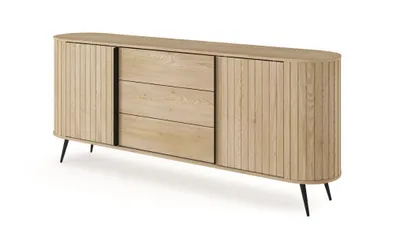 Produktbild von Kommode LIVO 196 cm – Eiche Cremona, moderne Kommode mit Schiebetüren