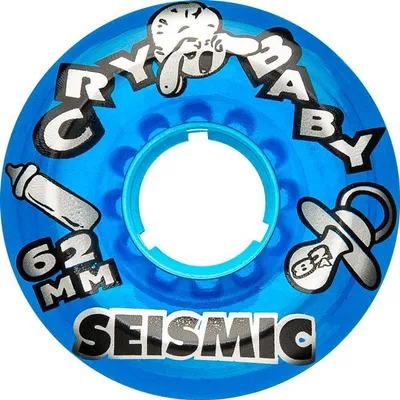 Image de Roues Skateboard - Crybaby - 62x40 mm 82a - Crystal Clear Blue - Whcry 62 82A Cb - Seismic