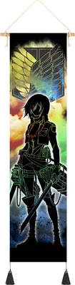 Zdjęcie produktu dla Attack on Titan scroll picture | Shingeki no Kyojin Kakemono 130x33cm Mikasa Ackerman
