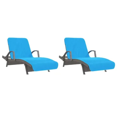 Produktbild von Strandtücher 2 Stk. Türkis 75x200 cm Stoff 400 GSM