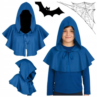 Produktbild von Vampir Umhang mit Kapuze für Halloween Karneval Kostüm