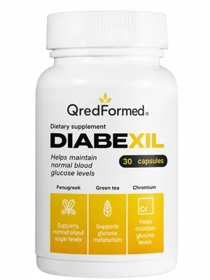 Zdjęcie produktu dla DIABEXIL – Wsparcie dla utrzymania prawidłowego poziomu cukru we krwi i zdrowego metabolizmu – 30 kapsułek, Obraz wygenerowany przez AI