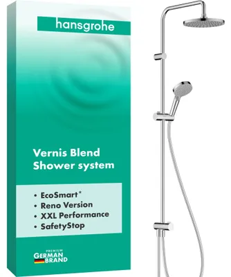 Duschsystem mit Regendusche 205 mm, Handbrause, chrom
