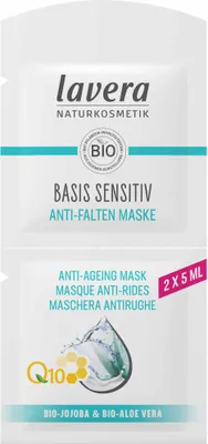 Produktbild von lavera Basis Sensitiv Anti- Falten Maske Q10 (10 ml)