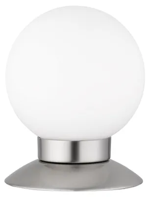 Obrázok produktu pre Stolná lampa LED - biela - niklové farby - sklo - 4-cestný dotykový stmievač