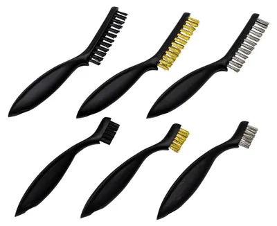 Immagine prodotto di Set-kit 6 spazzole metalliche in acciaio, nylon e ottone