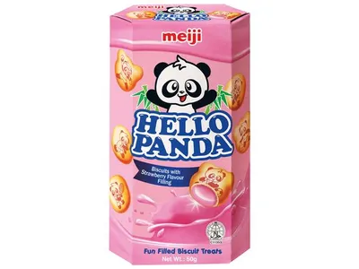 Produktbild von Meiji Hello Panda Erdbeer Füllung 50g