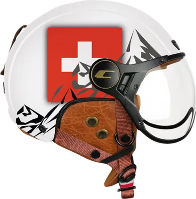 Zdjęcie produktu dla Zatwierdzony kask narciarski e-bike CGM 801C EBI SVIZZERA White Red Opaque rozmiar M