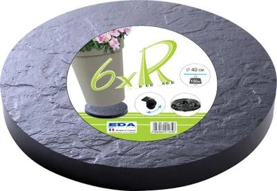 Immagine prodotto di EDA 010940 G. ARD C EDA Supporto per piante con rotelle, 5 rotelle, effetto pietra