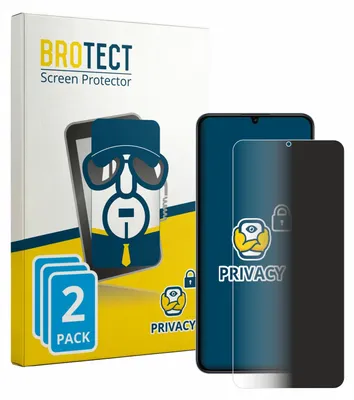 Produktbild von 2x BROTECT Sichtschutzfolie für realme Note 80 Anti-Spy Privacy Sichtschutz Blickschutz Folie Blaulicht-Schutz