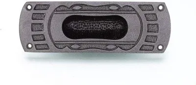 Immagine prodotto di Maniglia in stile Art Déco con finitura decorativa in gommalacca - Altezza 14 cm - nero