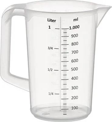 Zdjęcie produktu dla APS-Germany 30047, 1 l, ML, Polipropylen (PP), Przezroczysty, Niemcy, 120 mm