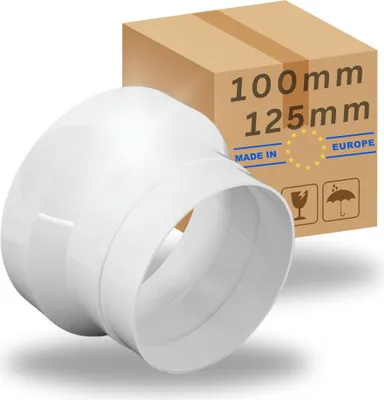 Immagine prodotto di Riduttore da 125 a 100 mm Riduzione da 100 mm per impianto di condizionamento aria scarico acque reflue
