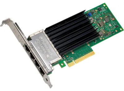 Zdjęcie produktu dla Intel X710-T4L, Wewnętrzny, Przewodowa, PCI Express, Ethernet, 10000 Mbit/s, Czarny, Zielony, Szary