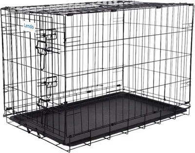 Obrázek produktu pro Skládací klec pro psy, rozměry 90x60x67 cm, ocelová konstrukce – ideální pro domácí mazlíčky