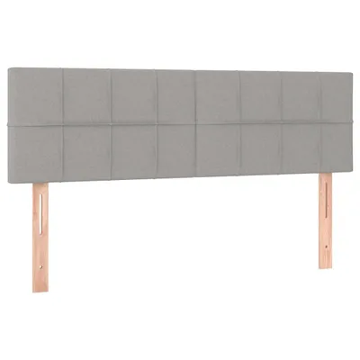 Immagine prodotto di vidaXL Testiere 2 pz. Tessuto grigio chiaro 72x5x78/88 cm