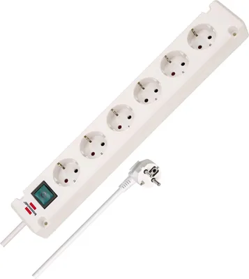Image de Brennenstuhl Bremounta Multiprise 6x blanc 3m H05VV-F 3G1,5 , 1150650326