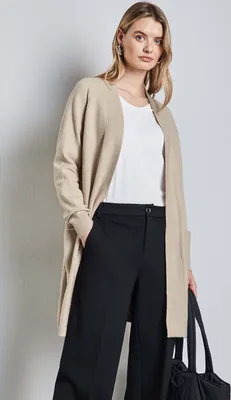 Produktbild von Street One Cardigan 'Langer Cardigan', A253896, sheer beige mel., Gr. 38