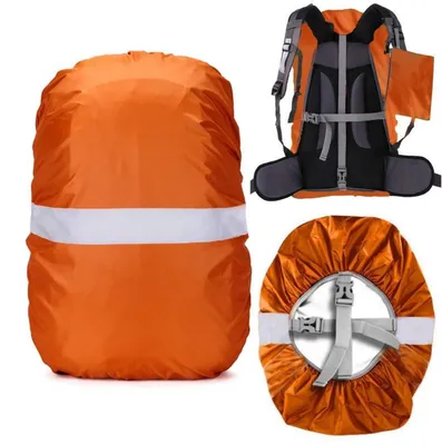 Produktbild von Regenschutz Rucksack Schulranzen Wasserdicht Orange 20L (15-30L) mit Reflektorstreifen