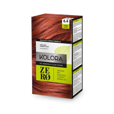 Produktbild von KOLORA ZERO Ammoniakfreies Haarfrbemittel - Nr. 6.4 Kupferblond