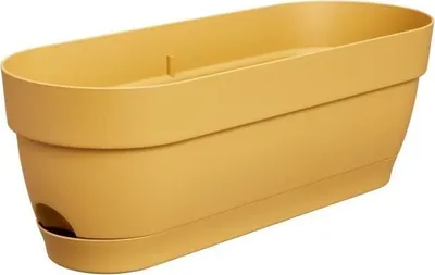 Image de Balconnière Ovale Elho Vibia Campana, Plastique, Réservoir, 50 x 18,2 x 17 cm, Jaune Miel