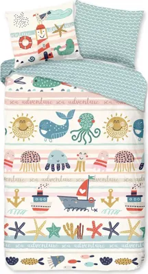 Produktbild von Good Morning Kinder Bettwäsche-Set SEA 140x200/220 cm Cremeweiß