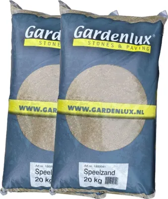 Produktbild von Gardenlux Play Sand - Sandkastensand - Sand für Sandkasten - - Vorteilspack 2 x 20 kg