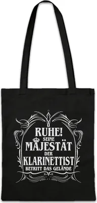 Produktbild von Urban Backwoods Seine Majestät Der Klarinettist, Stofftasche, Farbe: Schwarz
