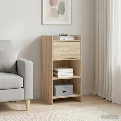 Zdjęcie produktu dla Komoda vidaXL z drewna dębowego Sonoma, 40 x 36 x 80 cm, materiał drewnopochodny
