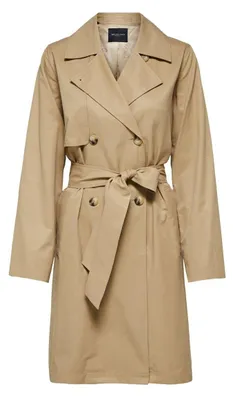 Imagen del producto de Abrigo tipo trench de la marca Damen, con doble botonadura, talla 42, chaqueta de entretiempo ideal para el uso diario
