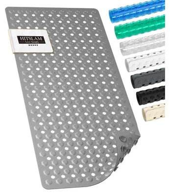 Produktbild von Badewannenmatte rutschfest 89 x 40 cm Grau PVC Schimmelresistent Maschinenwaschbar