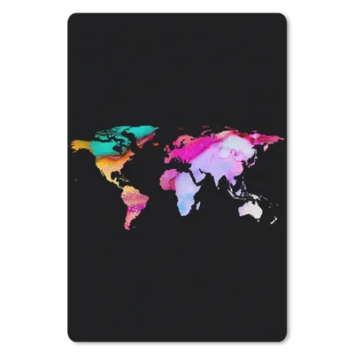 Produktbild von MuchoWow® Mauspad Mousepad Weltkarte - Regenbogen - Farbe 18x27 cm - Mousepads - Maus Mat - Pad - Mausunterlage