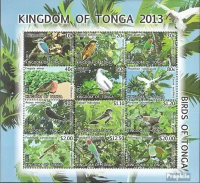 Produktbild von Briefmarken Tonga 2013 Mi 1897-1908 Zd-Bogen (kompl.Ausg.) postfrisch Freimarken: Vögel