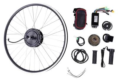 Zdjęcie produktu dla Zestaw do konwersji roweru na elektryczny, silnik piasty tylnej, 48V, 500W, pasujący do widełek o rozstawie 135-142mm, łatwy montaż, koło 27,5 cala, napięcie 48V, moc 500W