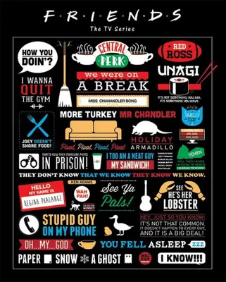 Obrázok produktu pre Plagát Friends – infografika, 40 x 50 cm