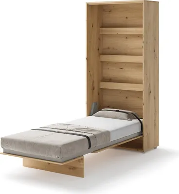 Produktbild von Schrankbett 90 x 200 Vertikal BC-03 Artisan Eiche LENART BED CONCEPT Wandklappbett