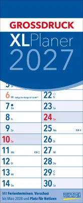 Produktbild von XL Planer Großdruck 2027