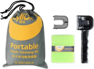 Image de Kit de nettoyage de la chaîne de vélo, brosse, éponge