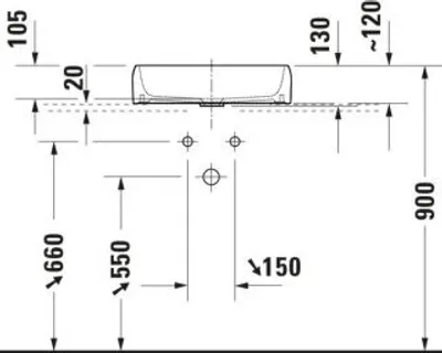 Produktbild von DURAVIT 2383500079 Qatego Aufsatzbecken 500mm, geschl.