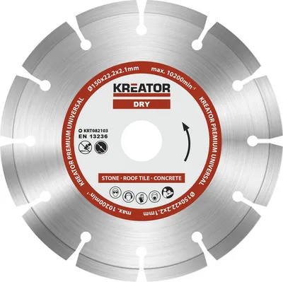 Produktbild von Premium Diamant 150 er Trennscheibe für Beton, Dachziegel, Schindeln, Stein und ähnliche Materialien. Ø 150 x 22,2 x 2,2 mm - Höchstdrehzahl von 10 200 U/min  - 150 mm