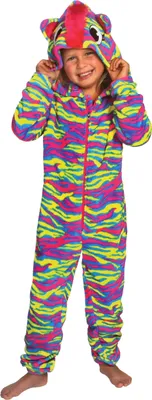 Produktbild von Einteiliger Schlafanzug aus Fleece, Kinder-Onesie mit Kapuze 5-6 Jahre